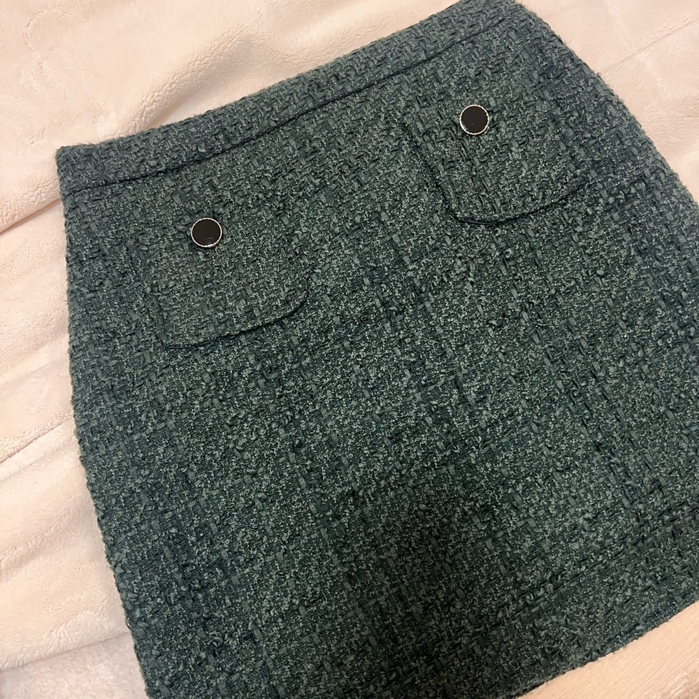 Dark green tweed skirt